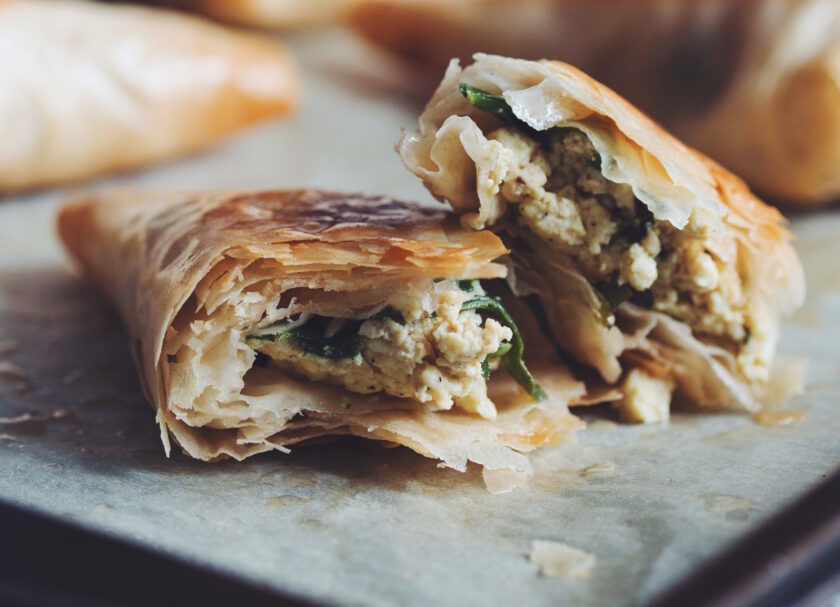 spinach & feta phyllo triangles_hot for food