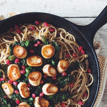 vagan scallops with spaghetti_hot for food