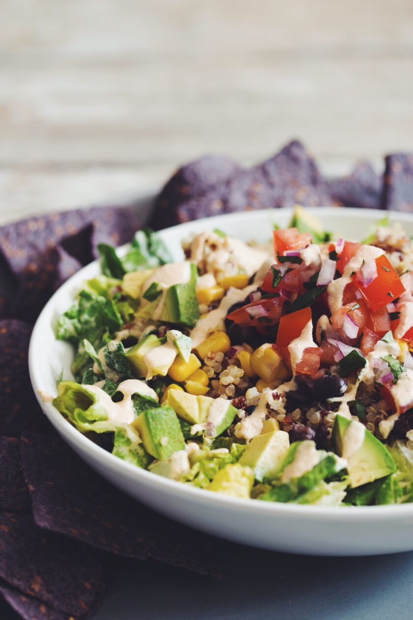 vegan quinoa taco salad recipe