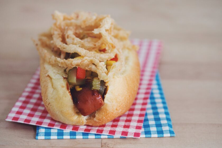 vegan hot dog with jalapeno corn relish_hot for food