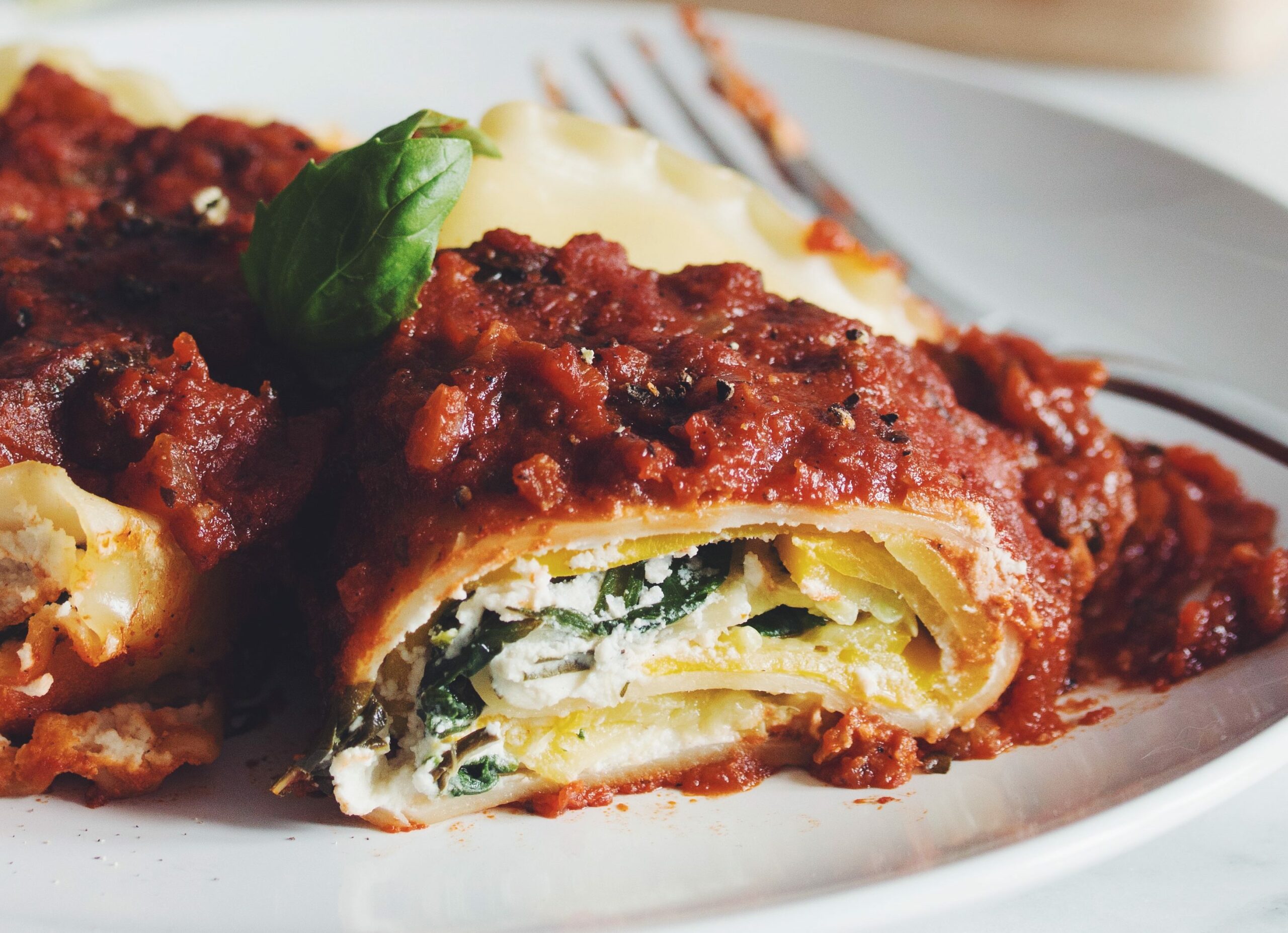 Vegan Lasagna Roll Ups With Almond Ricotta