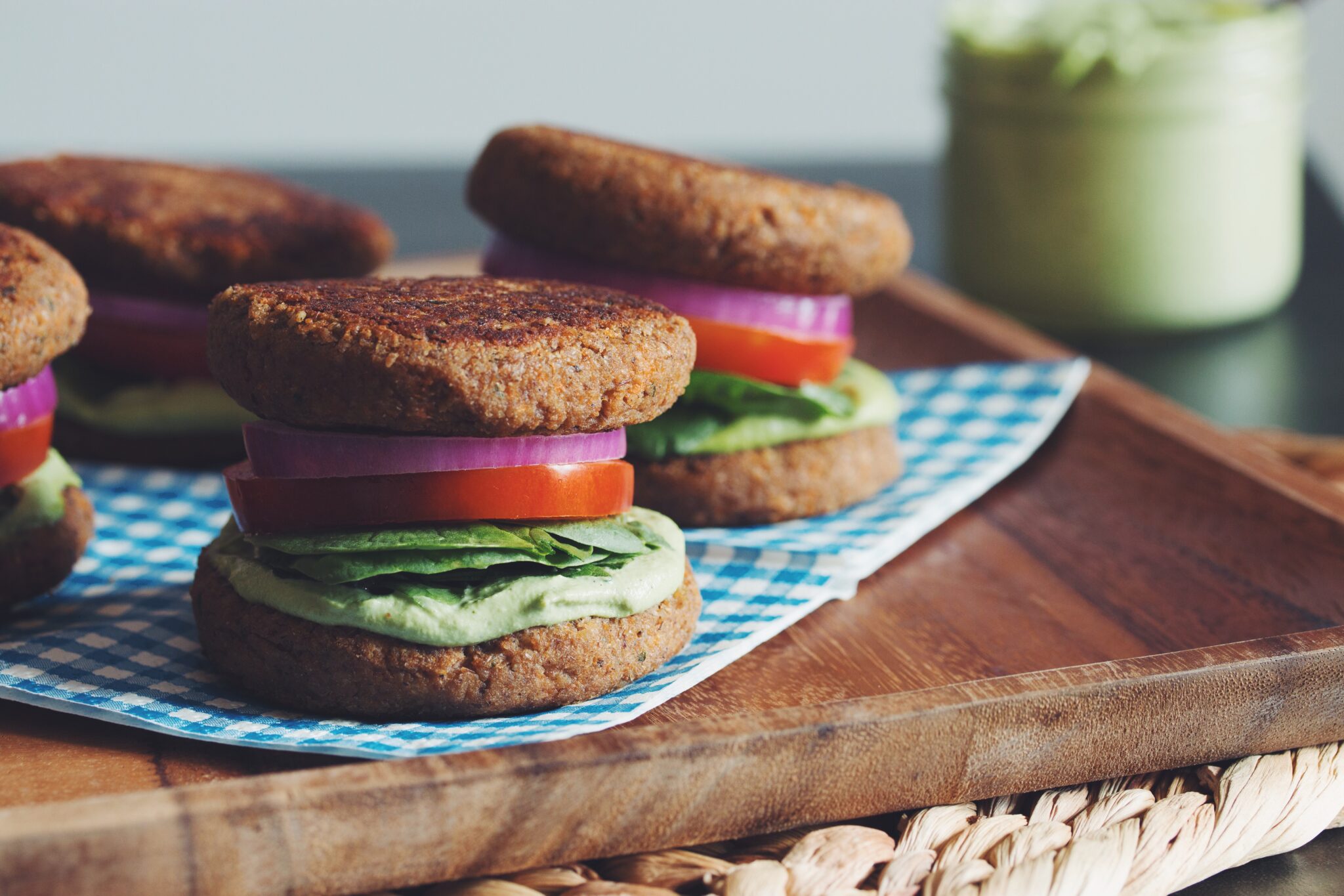 lentil walnut burger buns with creamy cashew pesto hot for food by