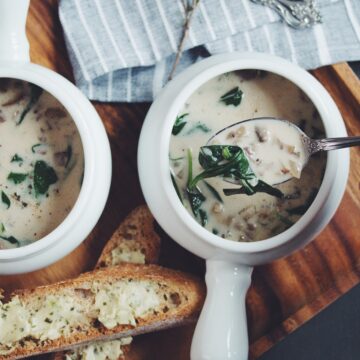 vegan cream of mushroom soup_hot for food