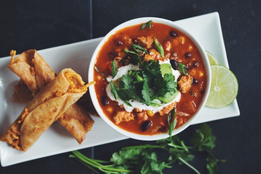 tortilla soup & cheesy taquitos_hot for food