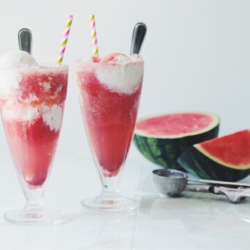 fizzy watermelon floats