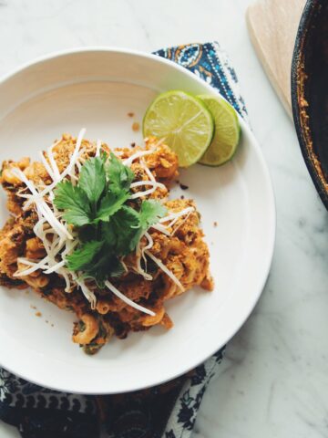 vegan thai red curry mac & cheese