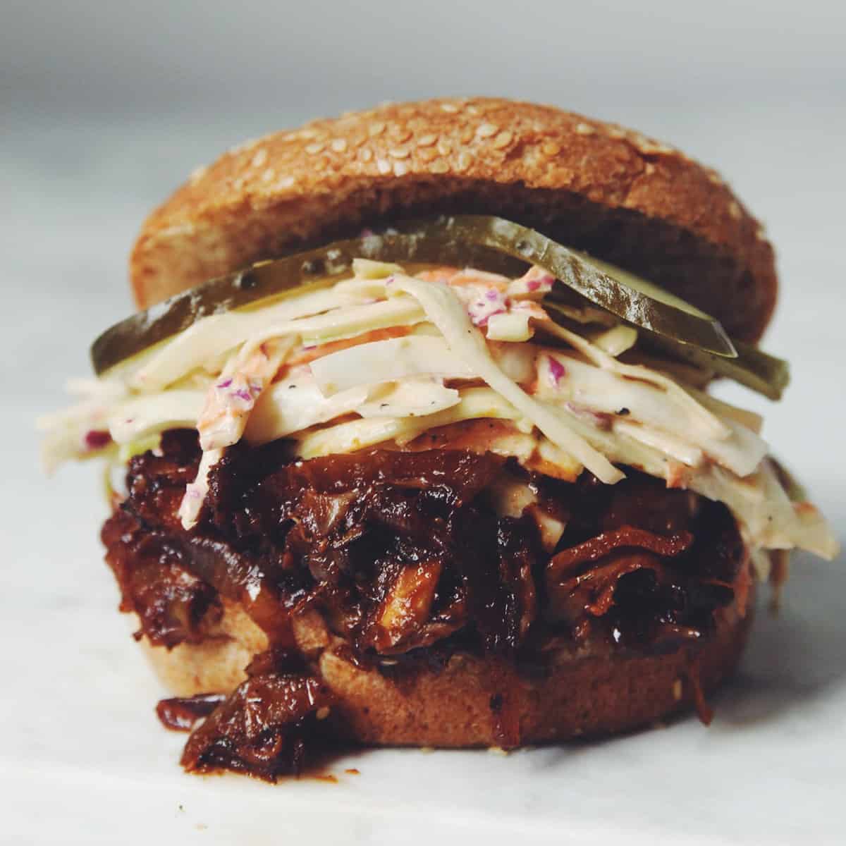 easy vegan pulled pork sandwiches - hot for food