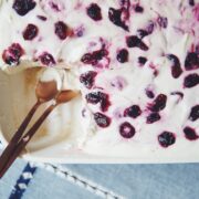 white chocolate cranberry dessert casserole