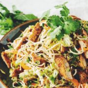 vegan crispy chicken asian noodle salad_hot for food
