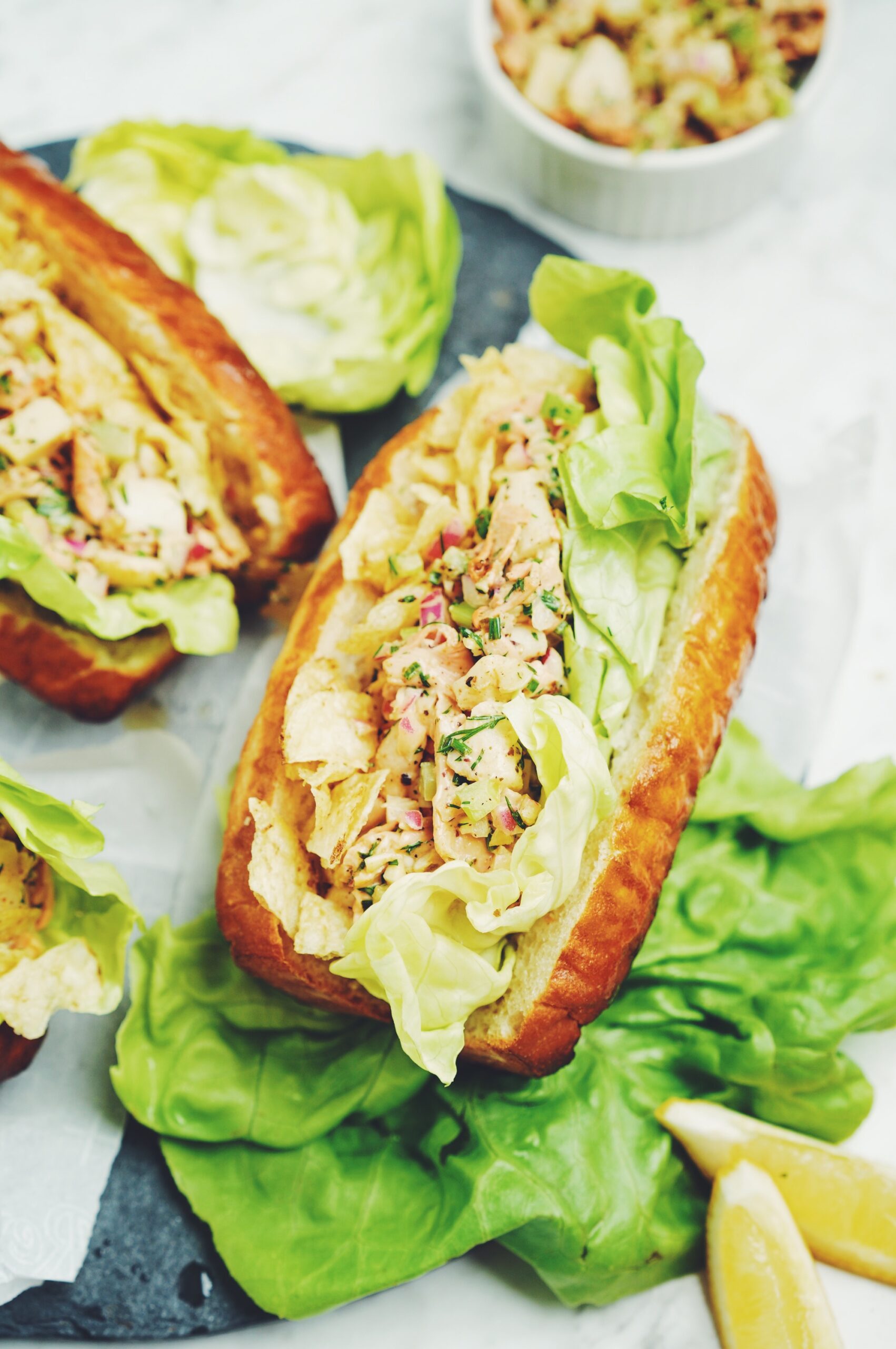 vegan lobster roll hot for food by Lauren Toyota