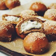 pumpernickel bagel bombs_hot for food