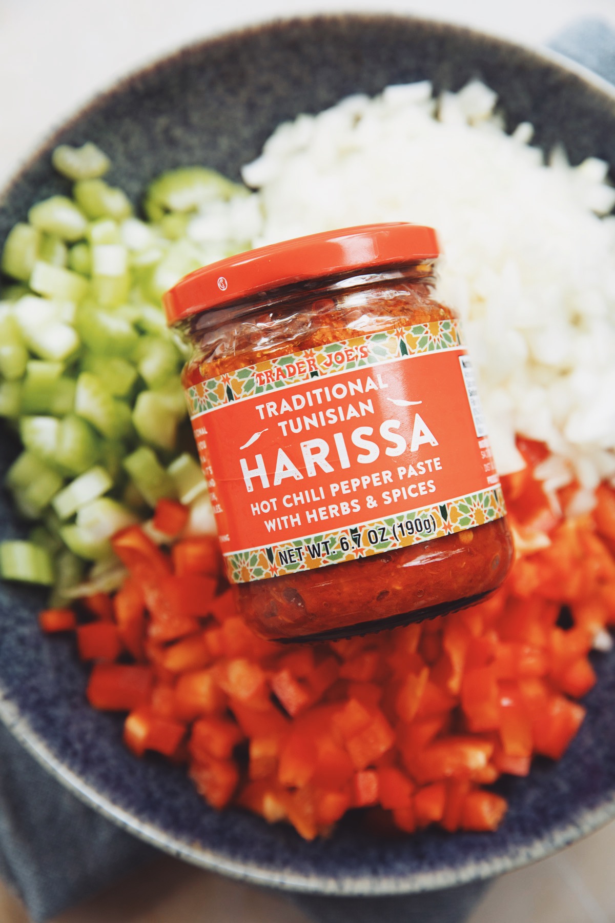 harissa paste in a jar