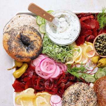 vegan bagel board