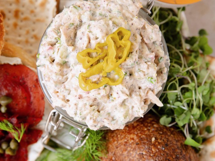 vegan whitefish spread made with hearts of palm