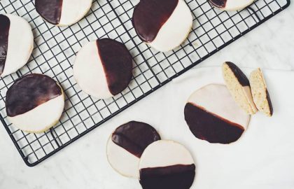 vegan black & white cookies_ hot for food