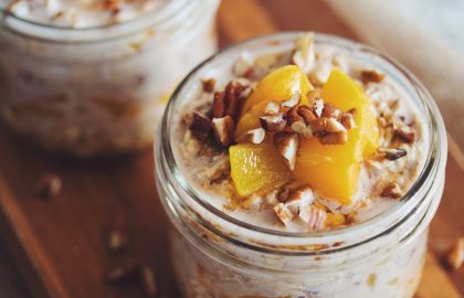 maple peach pecan overnight oats_hot for food