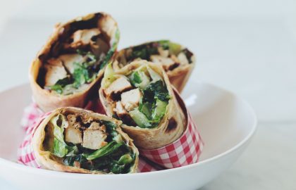 vegan chicken caesar wraps_hot for food