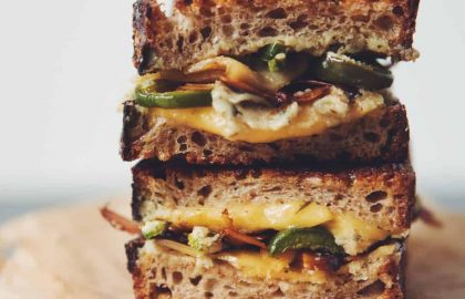 vegan jalapeno popper grilled cheese_hot for food