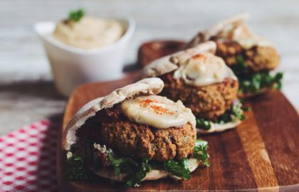 vegan mushroom falafel sliders