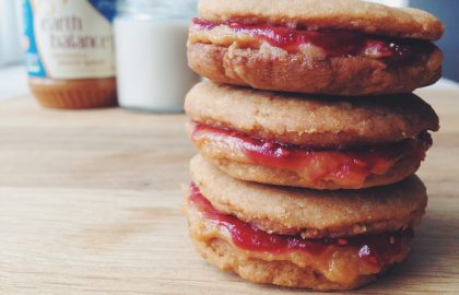 peanut butter and jam sandwich cookies_hot for food