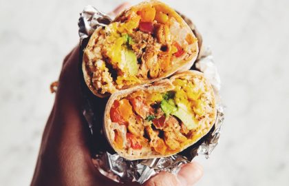 sheet pan vegan beef burritos_hot for food